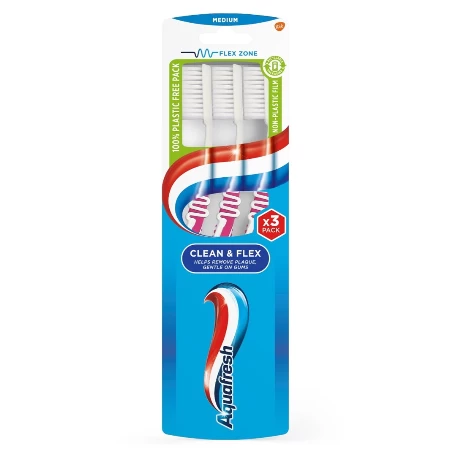 AQUAFRESH ČETKICA 2+1 CLEAN&FLEX SOFT