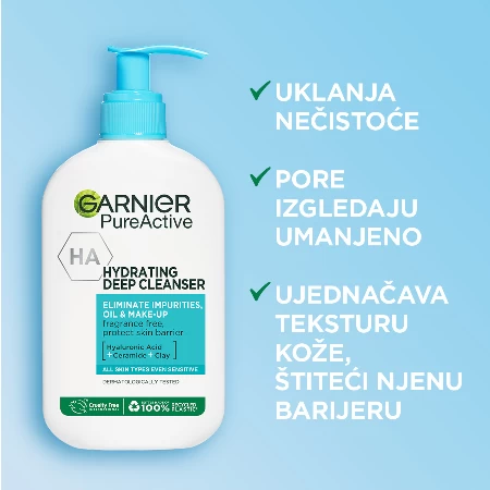 GARNIER PURE ACTIVE PENA ZA ČIŠĆENJE LICA 250ML HYDRATING