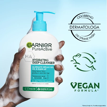 GARNIER PURE ACTIVE PENA ZA ČIŠĆENJE LICA 250ML HYDRATING