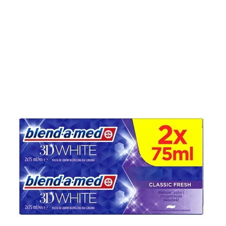 BLEND-A-MED PASTA 3D WHITE CLASSIC FRESH 75ML X 2