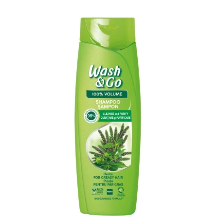 WASH&GO ŠAMPON 360ML BILJKE ( MASNA KOSA )