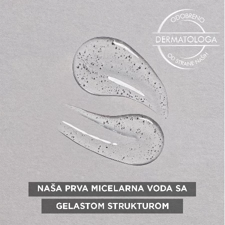 *GARNIER SKIN NATURALS MICELARNA VODA 400ML GELASTA JELLY CHARCOAL