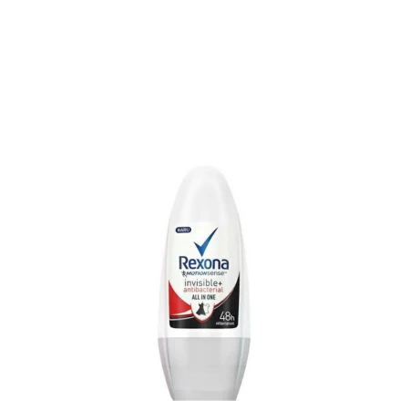 REXONA ROLLON 45ML W INVISIBLE ANTIBACTERIAL
