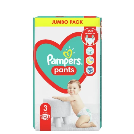 PAMPERS GAĆICE JUMBO PACK 3 6-11KG 62KOM