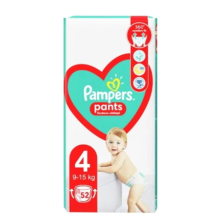 PAMPERS GAĆICE JUMBO PACK 4 9-14KG 52 KOM