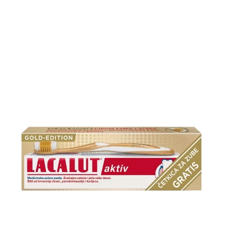 LACALUT PASTA 75ML AKTIVE + ČETKICA GOLD