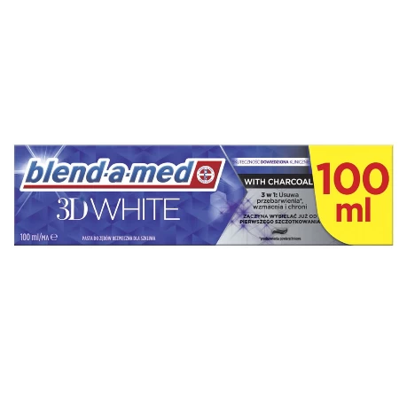 BLEND-A-MED PASTA 3D WHITE CHARCOAL 100ML