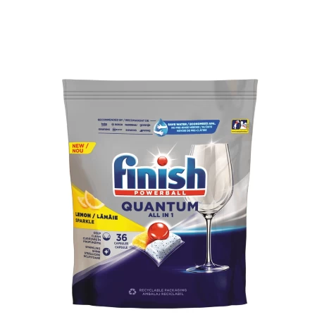 FINISH TABLETE ZA MAŠINSKO PRANJE POSUĐA 36 KOM QUANTUM ALL IN 1 LIMUN