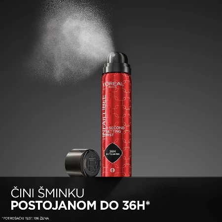 LOREAL FIKSATOR ŠMINKE U SPREJU INFAILLIBLE 3-SECOND 75ML