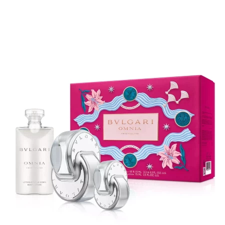 BVLGARI OMNIA CRYSTALLINE SET(EDT 65ML +EDT 15ML+BODY LOTION 75ML)W