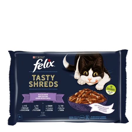 FELIX KOMADIĆI TASTY SHREDS ZA MAČKE 4X80G MIX
