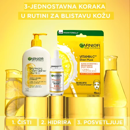 GARNIER SKIN NATURALS GEL ZA ČIŠĆENJE LICA 250ML VITAMIN C KREMASTI- SA PUMPICOM