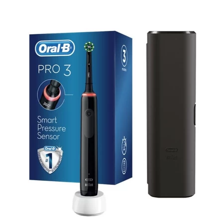 ORAL B ČETKICA ELEKTRIČNA PRO 3 3500 BLACK CROSS ACTION + PUTNA TORBICA