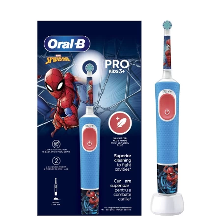 ORAL B ČETKICA ELEKTRIČNA PRO KIDS 3+ SPIDERMAN + STIKER 4 KOM