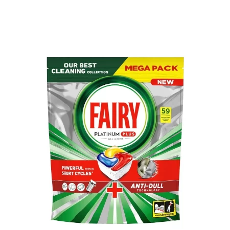 FAIRY KAPSULE ZA MAŠINSKO PRANJE POSUĐA 59 KOM ALL IN ONE PLATINUM PLUS