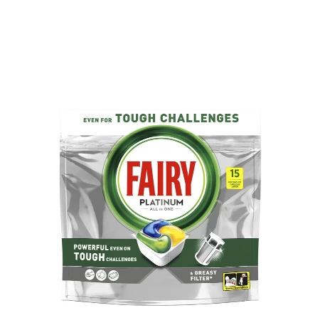 FAIRY KAPSULE ZA MAŠINSKO PRANJE POSUĐA 15 KOM ALL IN ONE PLATINUM