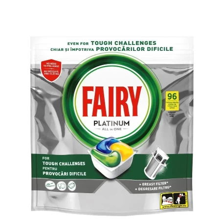 FAIRY KAPSULE ZA MAŠINSKO PRANJE POSUĐA 96 KOM ALL IN ONE PLATINUM