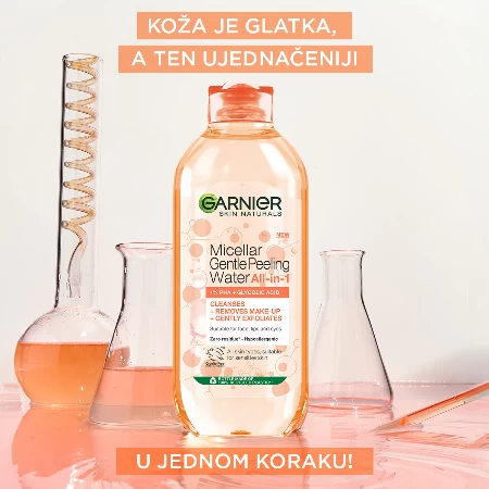 GARNIER SKIN NATURALS MICELARNA VODA 400ML SA EFEKTOM BLAGOG PILINGA
