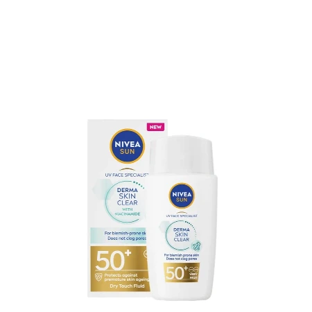 NIVEA SUN KREMA UV SPECIALIST DERMA SKIN CLEAR ZA ZAŠTITU KOŽE LICA SPF50+ 40ML NIACINAMID 95147