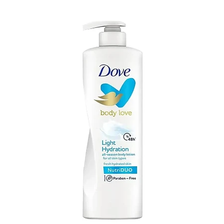 DOVE LOSION ZA TELO 400ML LIGHT HYDRATION PUMPICA