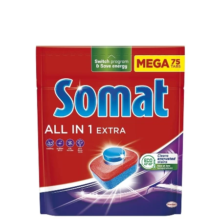 SOMAT TABLETE ZA MAŠINSKO PRANJE POSUĐA 75 KOM ALL IN ONE EXTRA