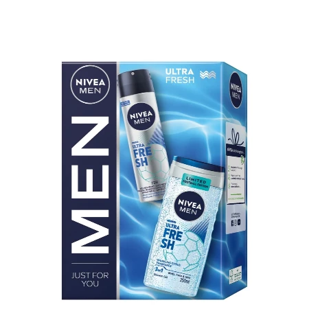 NIVEA SET MEN ULTRA FRESH (DEO 150ML+GEL ZA TUŠIRANJE 250ML)