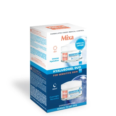 MIXA DUO PACK HYALUROGEL INTENSIVE HYDRATION (KREMA LIGHT 50ML+KREMA NIGHT 50ML)