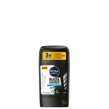 NIVEA STIK MEN 50ML BLACK&WHITE INVISIBLE FRESH 83168