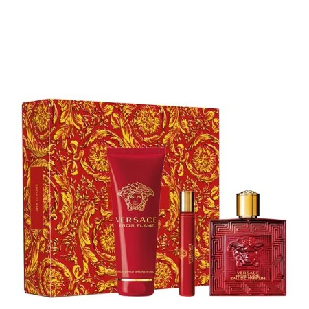 VERSACE EROS FLAME SET(EDP 100ML+SHOWER GEL 150ML+SPRY 10ML) MEN 7410634