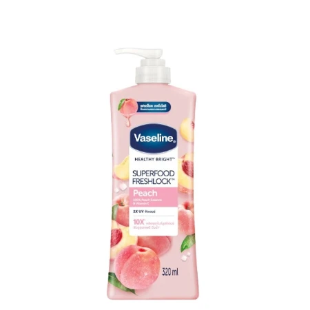 VASELINE LOSION ZA TELO 320ML SUPERFOOD PEACH PUMPICA