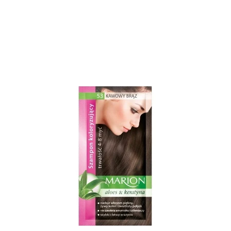 MARION COLOR ŠAMPON 40ML ALOE&KERATIN 53 COFFEE BROWN