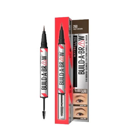 MAYBELLINE OLOVKA ZA OBRVE I GEL ZA FIKSIRANJE BUILD A BROW 260 DEEP BROWN