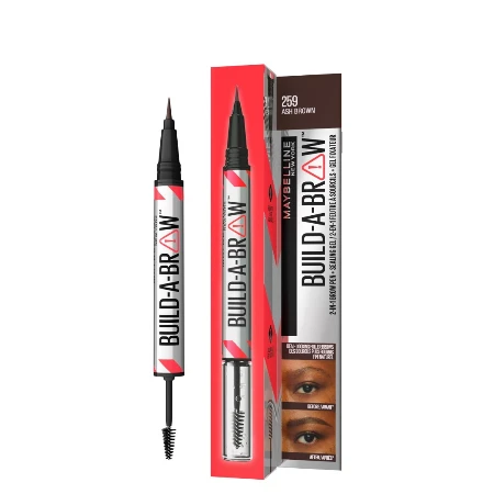 MAYBELLINE OLOVKA ZA OBRVE I GEL ZA FIKSIRANJE BUILD A BROW 259 ASH BROWN