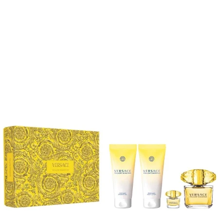 VERSACE YELLOW DIAMOND SET(EDT 90ML+BODY LOSION 100ML+SHOWER GEL 100ML+EDT 5ML)5200634