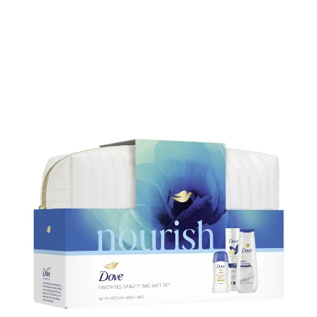 DOVE SET W.DEEPLY NOURISHING(GEL ZA TUŠIRANJE 250ML+MLEKO ZA TELO 250ML ESSENTIAL+STIK 40ML)NESESER