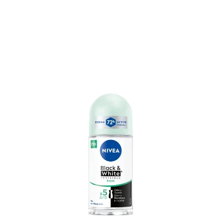 NIVEA ROLL-ON W.50ML BLACK&WHITE INVISIBLE FRESH 88670