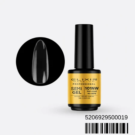ELIXIR SEMI TOP COAT 15ML NO WIPE