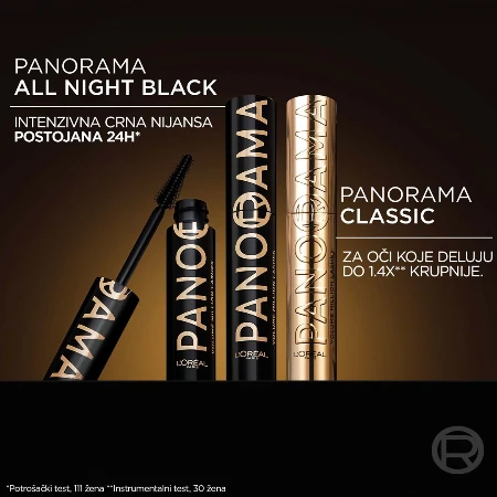 LOREAL MASKARA VOLUME MILLION LASHES PANORAMA ALL NIGHT BLACK