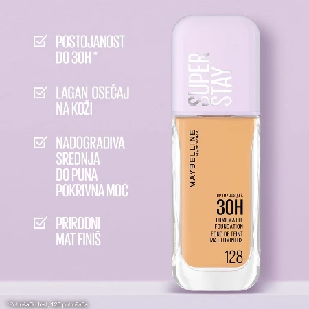 MAYBELLINE TEČNI PUDER 30H SUPERSTAY LUMI MATTE 126 35ML