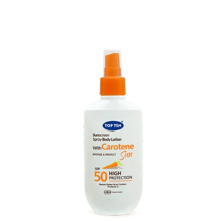 TOP TEN SUN LOSION U SPREJU CAROTENE SPF 50 150ML