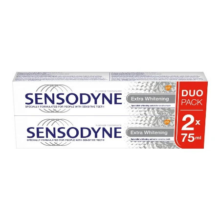 SENSODYNE DUO PACK PASTA 2X75ML EXTRA WHITENING