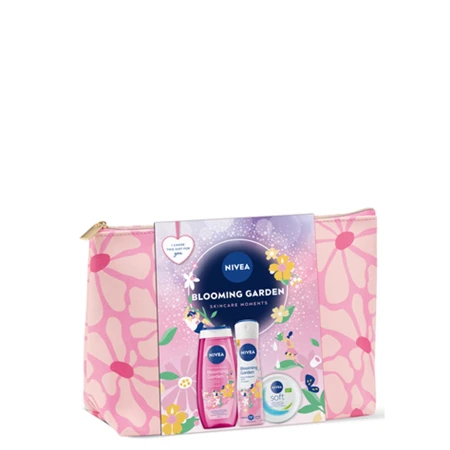 NIVEA SET W BLOOMING GARDEN (GEL 250ML + DEO 150ML + KREMA SOFT 200ML) NESESER