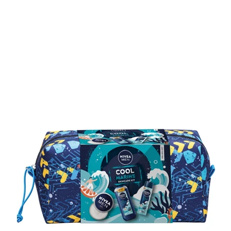NIVEA SET MEN COOL MARINE (GEL 250ML + KREMA MEN UNIVERZALNA 150ML + DEO 150ML) NESESER