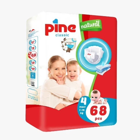 PINE PELENE CLASSIC NATURAL JUMBO 4 7-18KG 68KOM