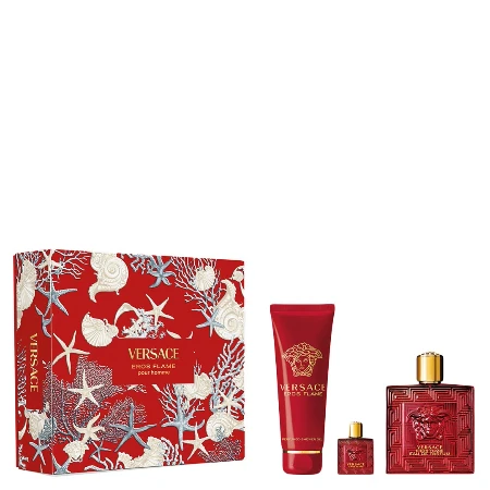 VERSACE EROS FLAME SET(EDP 100ML+SHOWER GEL 150ML+EDP 5ML)7410635 M