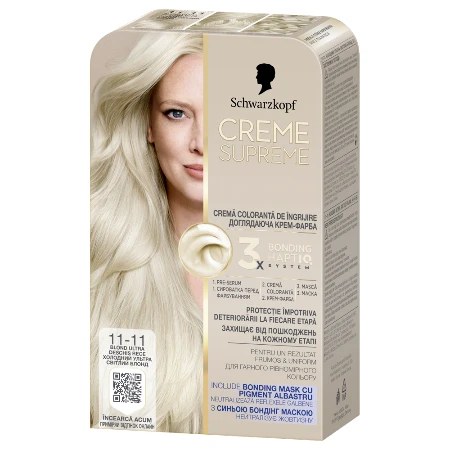 SCHWARZKOPF CREME SUPREME BOJA ZA KOSU 11-11 ULTRA LIGHT TITANIUM BLONDE