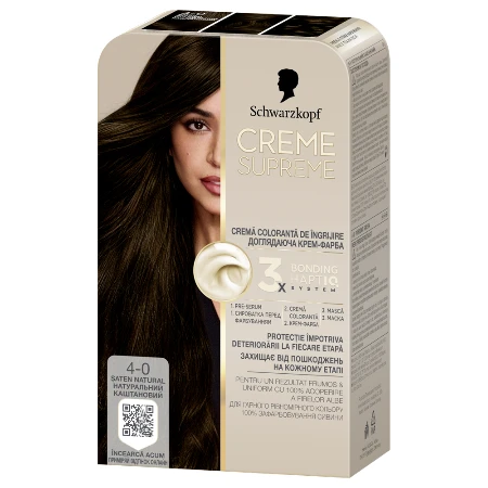 SCHWARZKOPF CREME SUPREME BOJA ZA KOSU 4-0 NATURAL DARK