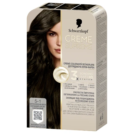 SCHWARZKOPF CREME SUPREME BOJA ZA KOSU 5-1 COOL BROWN