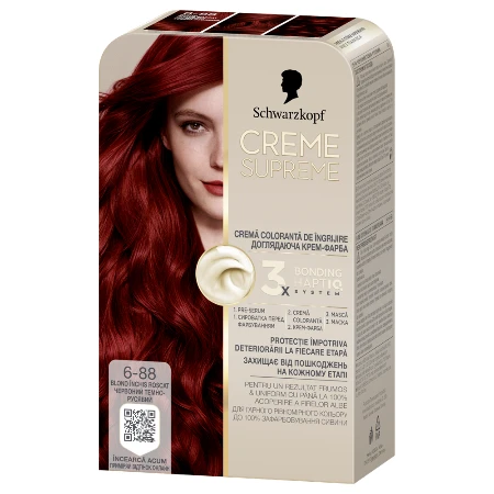 SCHWARZKOPF CREME SUPREME BOJA ZA KOSU 6-88 INTENSE RED