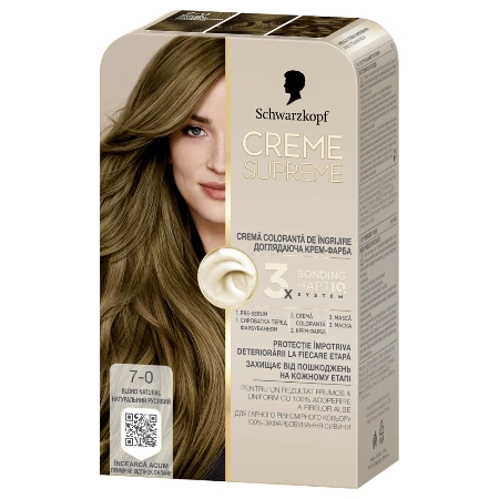 SCHWARZKOPF CREME SUPREME BOJA ZA KOSU 7-0 DARK BLONDE